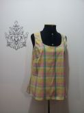 Blusinha xadrez com laços